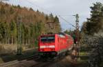 RE 19045 (Stuttgart Hbf-Singen (Htw) mit Schublok 146 214-2 bei Hattingen 22.4.12