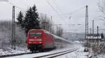 101 048-7 mit dem IC 2005  Bodensee  (Emden Hbf-Konstanz) bei Peterzell 24.1.14