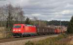 185 401-7 mit dem EK 55834 (Villingen(Schwarzw)-Offenburg Gbf) bei St.Georgen 17.2.14