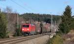 185 397-7 mit dem EK 55834 (Villingen(Schwarzw)-Offenburg Gbf) bei St.Georgen 20.2.14