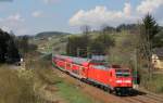 146 201-9 mit dem IRE 5315 (Karlsruhe Hbf-Konstanz) bei St.Georgen 23.4.14