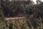 Auf der Schwarzwaldbahn: dieser IRE passiert gerade den Streckenbereich zwischen dem Hohnentunnel und dem Grundwaldtunnel.