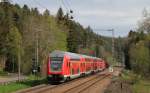 IRE 5318 (Konstanz-Karlsruhe Hbf) mit Schublok 146 239-9  Hausach  im Groppertal 10.5.14