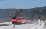 146 231-6 mit dem RE4721 (Karlsruhe Hbf-Konstanz) bei Aufen 12.2.15