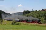 01 202 und 01 150 mit dem DPE 20859 (Hausach - Rottweil) bei St.Georgen 7.8.15