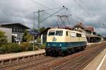 Umsetzen von 111 001-4 am 13.09.2014 vom TEE  Schwarzwald  (Triberg - St.Georgen - Hausach - Triberg) über Gleis 1 in St.Georgen.