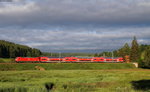 RE 4704 (Singen(Htw)-Karlsruhe Hbf) mit Schublok 146 232-4 bei St.Georgen 22.6.16