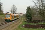 Die beiden, von der ODEG an die SWEG vermieteten RegioShuttle VT 650.79 und -.80 waren am 24.03.17 auf der östlichen Kaiserstuhlbahn unterwegs.