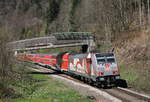 146 227-4  Neubaustrecke Stuttgart-Ulm  mit der RB 17275 (Freiburg(Brsg)Hbf-Seebrugg) bei Hirschsprung 7.4.17