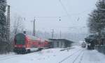 Ostalgie im Hochschwarzwald: 143 640-1 und 312-7 (Zugschluss) mit der RB 31591 (Freiburg(Breisgau) Hbf-Neustadt(Schwarzw)).