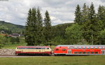 218 105-5 und 146 112-8 auf Testfahrt in Altglashütten 20.6.16