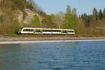 Bei berlingen-Goldbach befindet sich am 25.04.2021 RB 31 / RB 17788 auf der Fahrt von Friedrichshafen nach Radolfzell