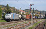 186 294 mit dem DGS 40049, Rotterdam Waalhaven - Novara Boschetto,in Richtung Singen bei Horb am Neckar.(30.9.2017).