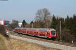 RE 19039 (Stuttgart Hbf-Singen(Hohentwiel)) mit Schublok 146 207-6 bei Rottweil 5.3.11