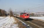 181 218-9 mit IC 187 bei Herrenberg 12.02.2012