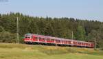 Lr 70674 (Stuttgart Hbf - Tuttlingen) mit Schublok 111 078-2 bei Neufra 23.6.14