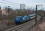 Endlich habe ich sie erwischt!
120 151-6 mit IC 186 (Zrich HB - Stuttgart Hbf) am 30. Mrz 2010 bei der Ausfahrt von Singen (Htw).