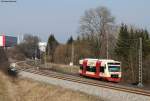 VT 247 der HzL als HzL88085 (Rottweil-Geisingen-Leipferdingen) bei Rottweil 5.3.11