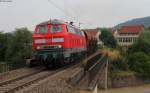 218 139-47 mit dem Bauz 93750 (Rottweil-Schaffhausen GB) bei Spaichingen 24.7.13