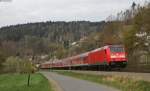 146 206-8 mit dem RE 19036 (Schaffhausen-Stuttgart Hbf) bei Aistaig 10.4.14