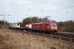 Die  Green Cargo  185 332 durchfährt am 23.03.2018 Westerstetten Richtung Stuttgart.