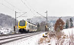 ET 3.13 A als MEX16 Esslingen-Ulm am 11.12.2021 bei Urspring.