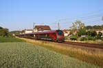 RJ 890  Bregenzerwald  (Bregenz - Frankfurt(M)Hbf) fährt durch Ebersbach an der Fils in Richtung Stuttgart Hbf.