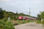 Mein 300. Bild auf bahnbilder.de zeigt 146 201-9 am 31.7.2009 mit einem aus Doppelstockwagen gebildeten Regionalzug auf der Filsbahn. Aufgenommen bei km 25,4.