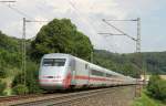 401 067  Garmisch Partenkirchen und WM 2011  als ICE 594 (Mnchen Hbf-Berlin Hbf(tief))bei Amstetten 28.7.11