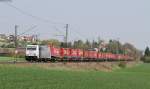 185 663-2 mit einem Winner KV Zug bei Ebersbach 24.4.13