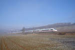 Velaro Triebzüge 715 und 711 als ICE 513 auf dem Weg nach München.(Uhingen 19.2.2017)