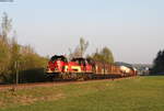 V180 und V150 mit dem DGZ 91213 (Mengen-Ulm Rbf) bei Schmiechen 21.4.17