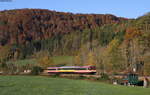 VT 42 und VT 43 als HzL88048 (Tuttlingen-Sigmaringen) bei Hausen im Tal 14.10.17