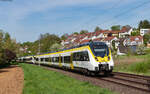 8442 319 und 8442 304 als MEX 19325 (Osterburken – Tübingen Hbf) bei Oberboihingen 12.4.24