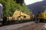 Vorbereitung zum Auswechseln der alten Brcke in Calw  19.05.90