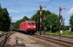 185 283 mit 60731 Tübbinge Leerzug auf der Murrbahn Richtung Nürnberg in Fichtenberg am 26.6.2015.