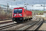 187 178-9 DB als Tfzf durchfährt den Bahnhof Stuttgart-Münster auf der Bahnstrecke Stuttgart-Untertürkheim–Kornwestheim (Schusterbahn | KBS 790.11) Richtung