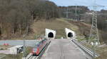 Eine RB58 Gemünden - Aschaffenburg auf der neuen Spessartrampe zwischen dem Falkenberg- und dem Lindbergtunnel.