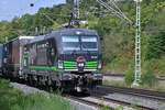 Mit einem Containerzug kommt hier die ELL für TXL fahrende 193 264 durch Veitshöchheim.7.9.2021