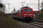 111 106 mit einer Leerreise am 19.04.2013 in Hirschaid gen Nrnberg.