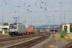 185 717 Railpool mit Containerzug am 15.06.2013 in Bamberg.