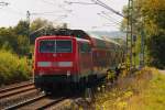 111 106-1 DB Regio bei Staffelstein am 30.09.2011.