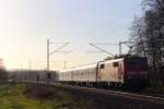 111 225-9 DB Regio bei Staffelstein am 02.12.2013.