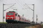 111 031-1 DB Regio bei Reundorf am 07.01.2015.