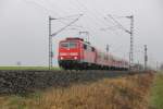 111 031-1 DB Regio bei Reundorf am 08.01.2015.