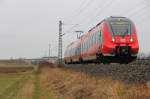 442 107 DB Regio bei Reundorf am 11.02.2015.