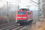 111 170-7 DB Regio bei Bad Staffelstein am 30.01.2012.