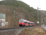 DB 442 107 als RE 4988  Franken-Thüringen-Express  von Nürnberg Hbf nach Leipzig Hbf, am 10.03.2020 in Saalfeld (S). 