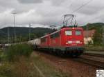 Einen schweren Kesselwagenzug brachten Lok 140 677-6, Lok 155 101-9 und als Schublok eine weitere 155 am 7. September 2008 bis in den Bahnhof Pressig-Rothenkirchen. Dort wurde die vorgespannte 140er, sowie die Schubhilfe leistende 155er abghngt. Kurze Zeit spter setzte 155 101-9 mit den Kesselwagenzug seine Fahrt in sdliche Richtung fort. 