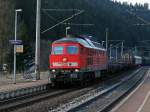 232 703 mit der nachmittglichen bergabe von Saalfeld nach Nrnberg in Frtschendorf am 09.03.2011 